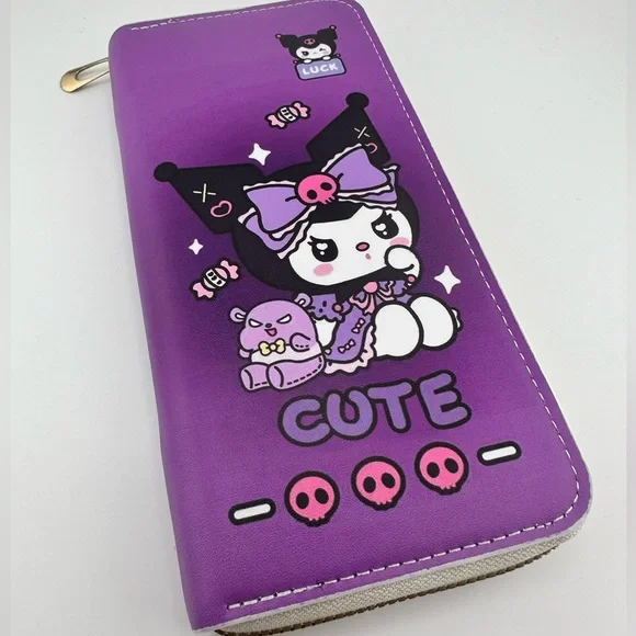 Kuromi purple zipper wallet - Brand new - Picture 1 of 7